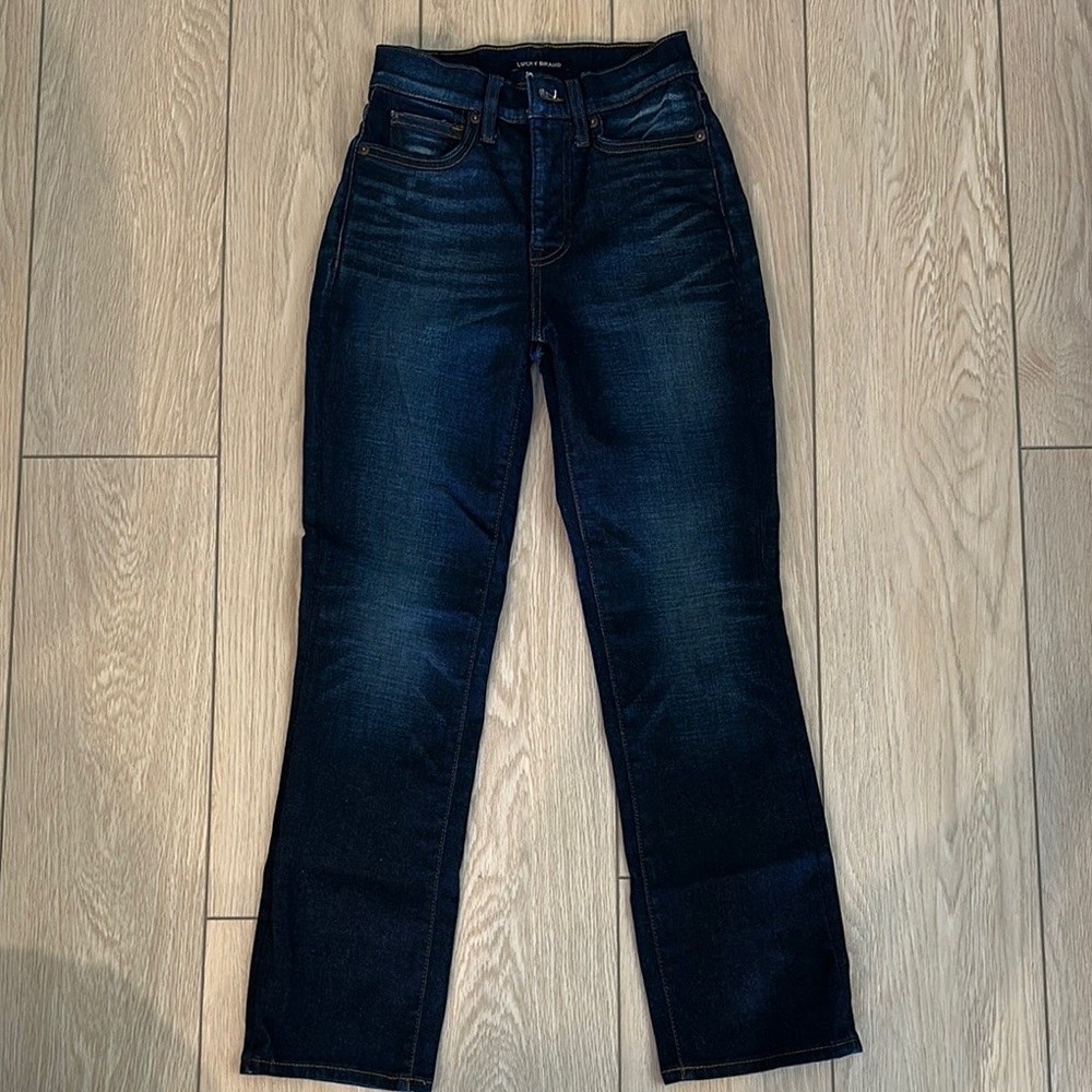 Womens Lucky Brand Zoe High Rise Straight Jeans